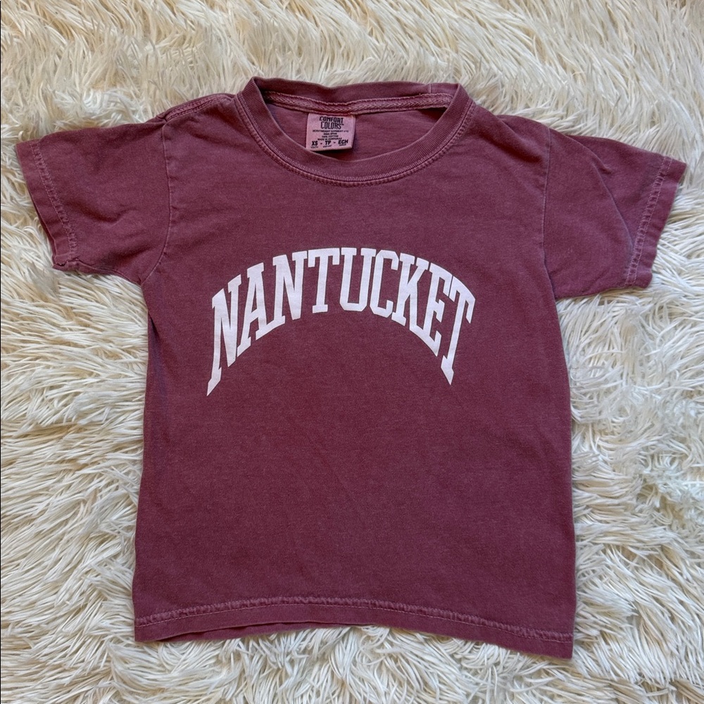 Comfort Colors Kids Burgundy Nantucket Tee